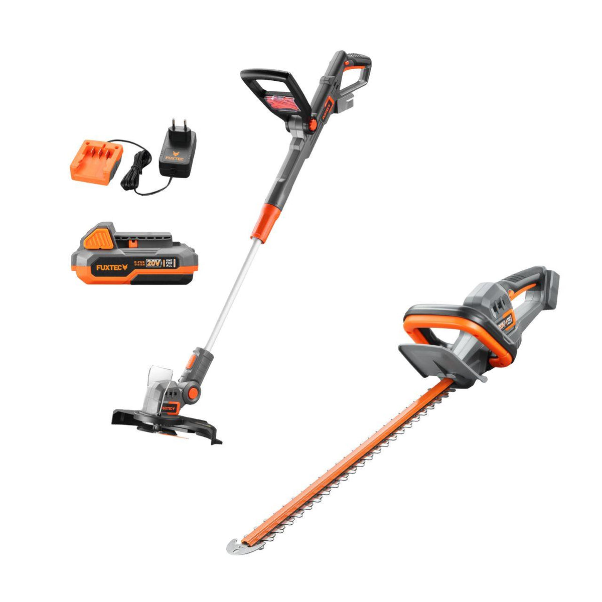 FUXTEC 20V Garten-Set FX-20VSET5 Rasentrimmer und Heckenschere