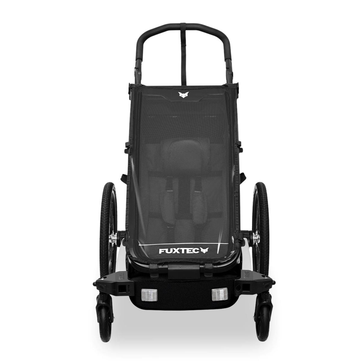 FUXTEC Fahrradanhänger FX-FA1S schwarz mit Joggerrad