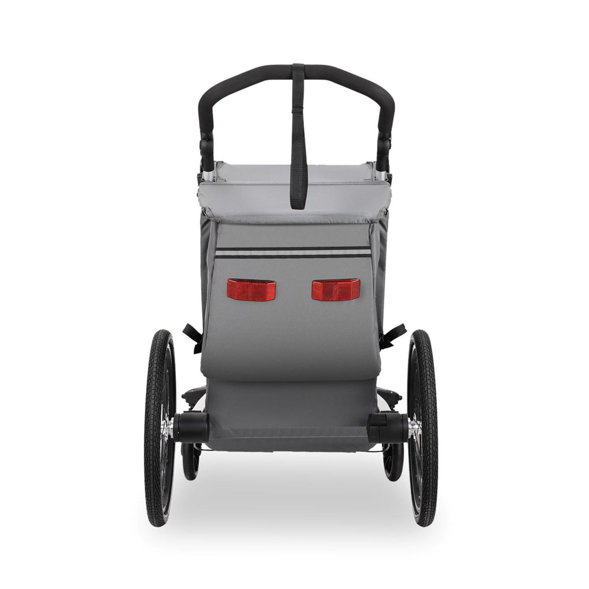 FUXTEC Fahrradanhänger FX-FA1S grau mit Joggerrad